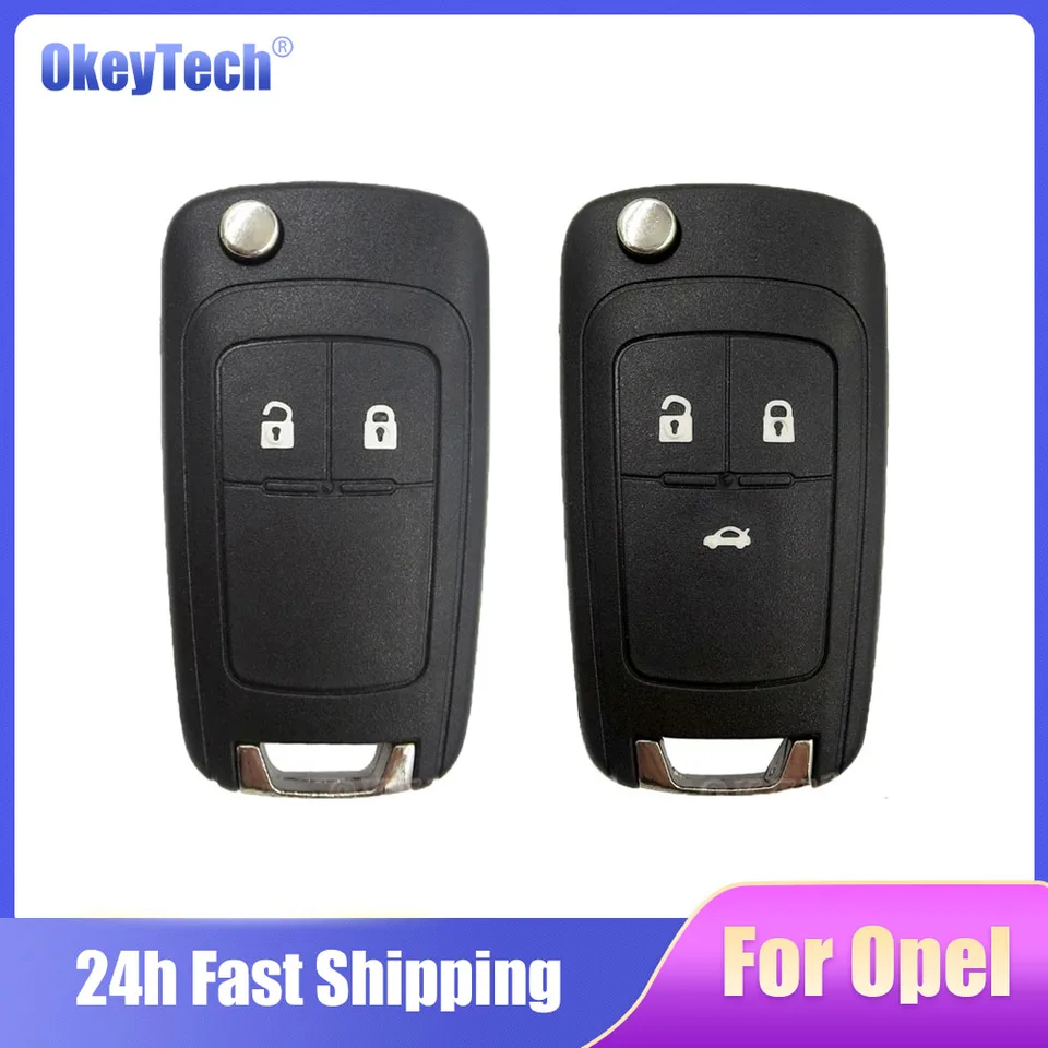 OkeyTech 2/3/4/5 Gomgany Flip Demmote Key Shell FOB pre Vauxhall Opel Zafira Astra insignia pre Chevrolet Aveo Cruze Sonic