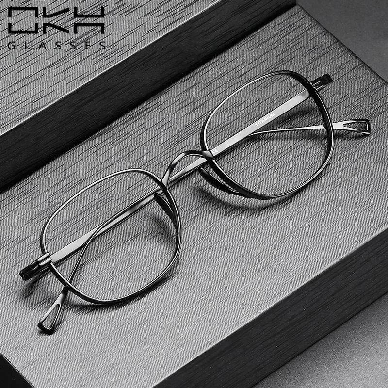 OKH Pure Titanium Gume Ráme Men Retro Square Dočko -okuliare pre okuliare pre ženy vintage myopia optické okuliare T06