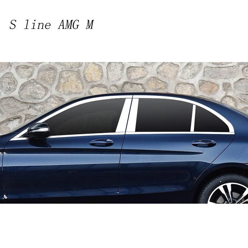 Okno pre štýl automobilu BC stĺpy Flitre dekorácie krycí nálepka pre nálepku pre Mercedes Benz C trieda W205 2015-2018 Automatické príslušenstvo