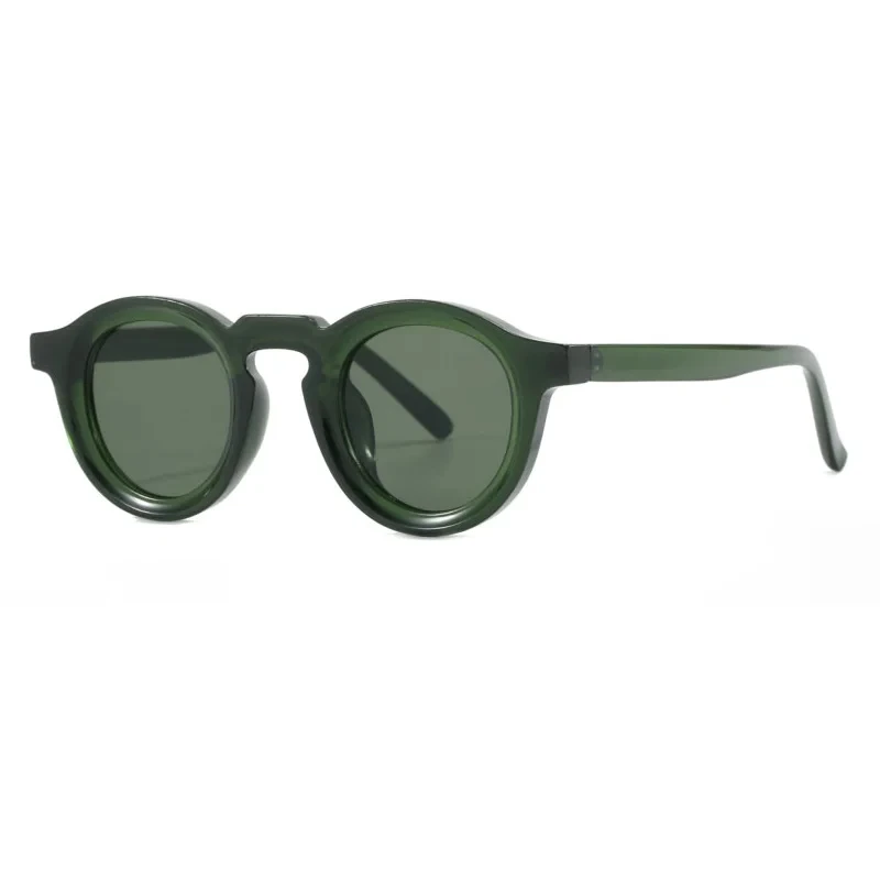 Okrúhle slnečné okuliare Ženy Men Punk Shades Retro Trending Sun Gula