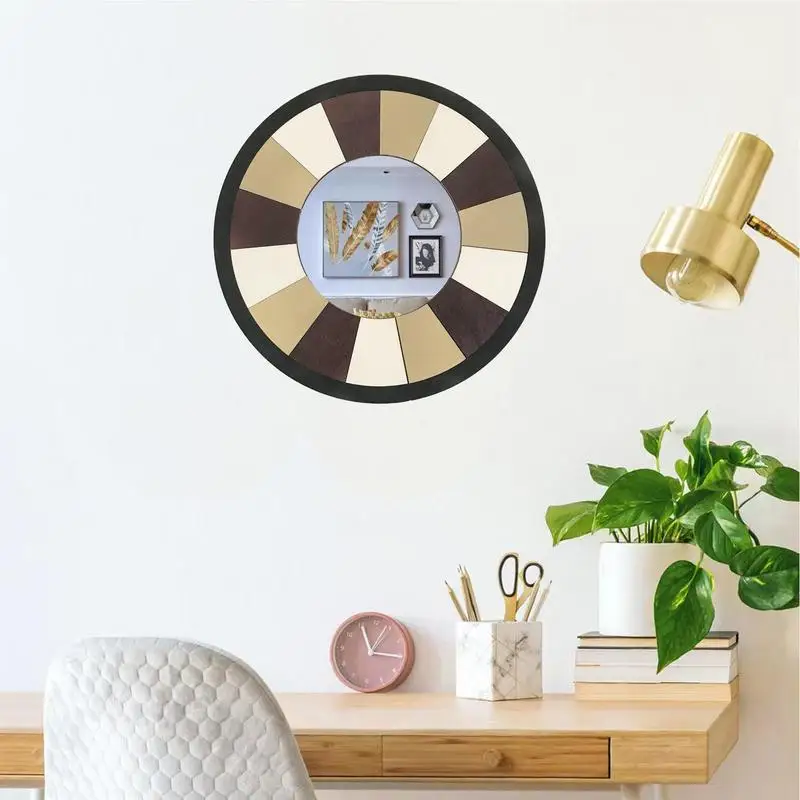 Okrúhle zrkadlá pre nástenné dekorácie Round 11.8in módne jedáleň zrkadlá Ornament Round Fashion Otočné zrkadlá ozdoba pre