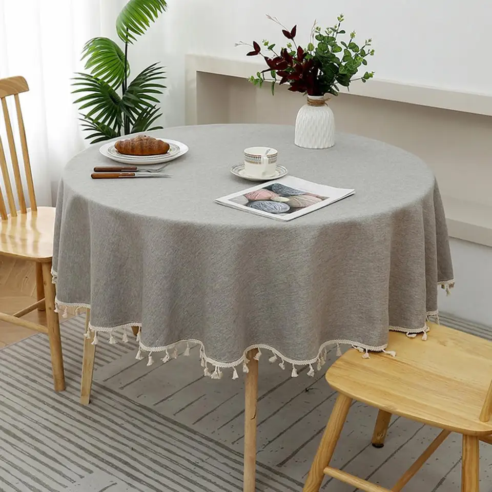 Okrúhly stolík Cotton Linen Smatul
