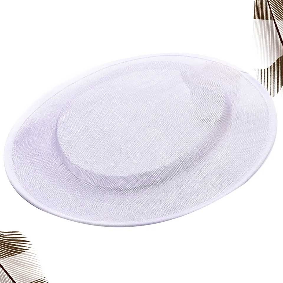 Okrúhly tvar klobúk spodná spodná svadobná mlynár dodáva wommen sinamay fascinator