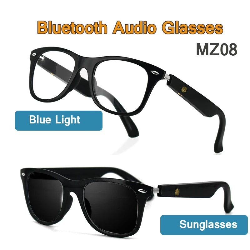 Okuliare MZ08 Bluetooth Inteligentné okuliare počúvať piesne Talk Slnečné okuliare anti-uv400 ultrafialové lúče podporujú rýchle nabíjanie
