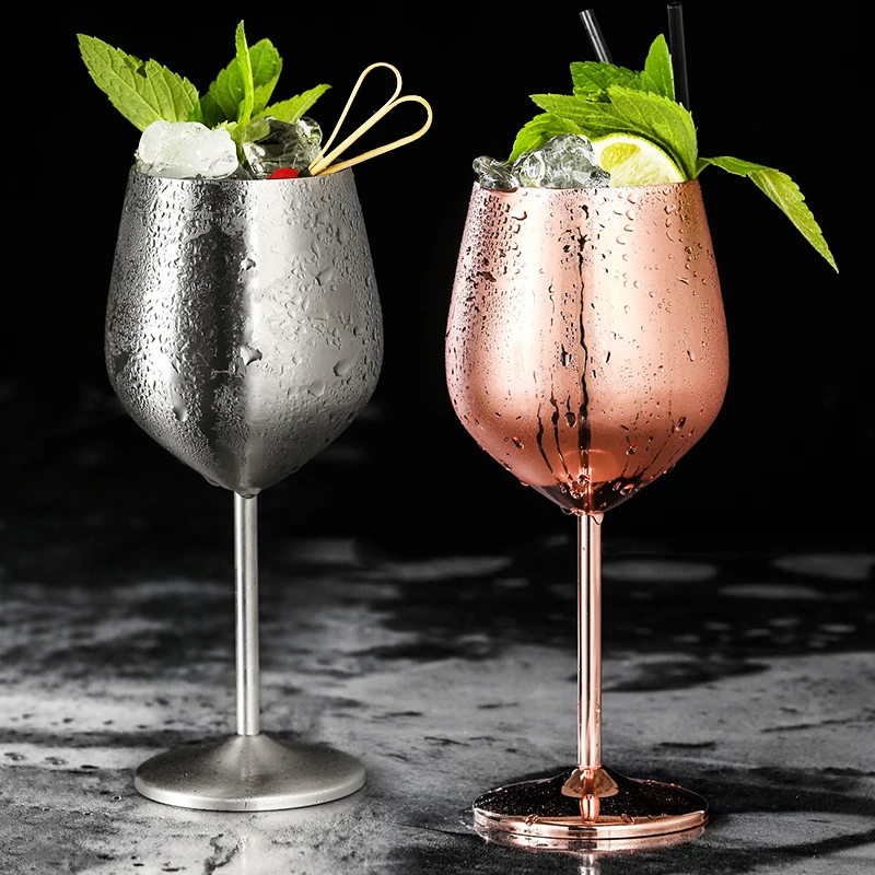 Okuliare na víno z nehrdzavejúcej ocele 18/8 kovové víno barové barové poháre šampanský koktail Pitie šálky kúzla Party Supplies