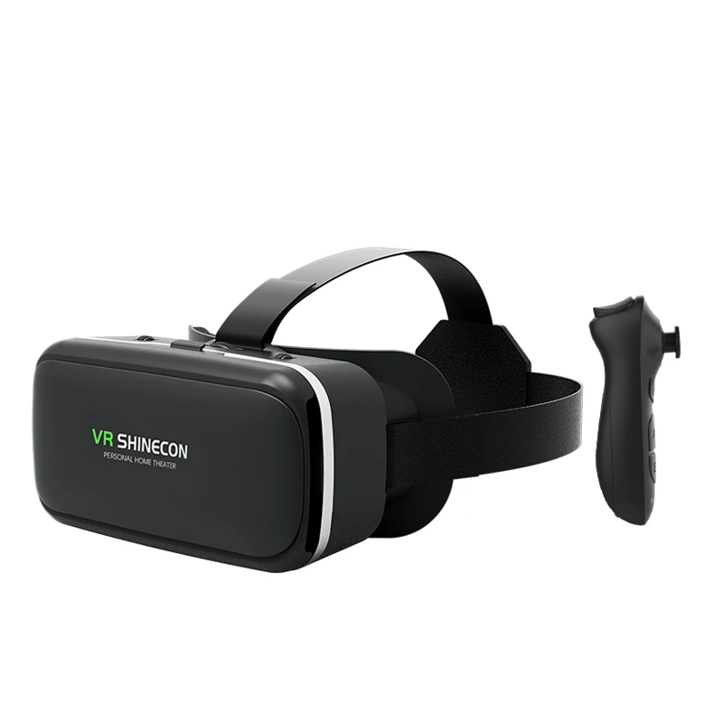 Okuliare VR 3D headset virtuálna realita zariadenia Helme Helmet Goggle pre smartfón mobilný telefón Smart s ovládačom