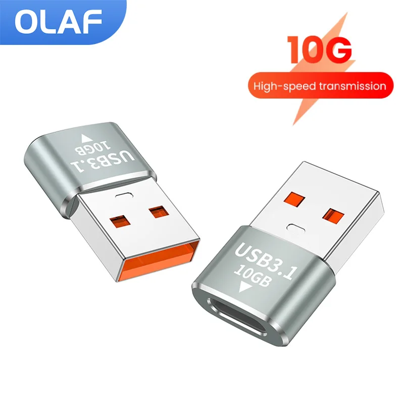 OLAF USB 3.1 na typ C OTG adaptér typu C Žena do USB Mužský prevodník Rýchle nabíjanie OTG pre notebook Xiaomi Samsung USB adaptér USB