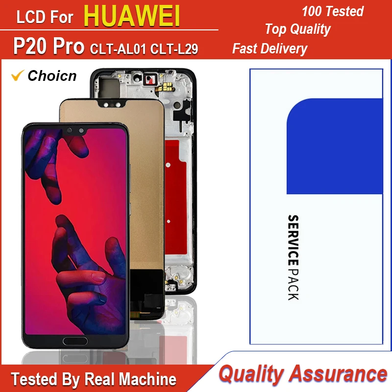 OLED obrazovka pre Huawei P20 PRO LCD CLT-L09 CLT-L29 DISPLETNÁ DIGITÁRNA Zostava Zostava Zostavy pre Huawei P20 Pro LCD