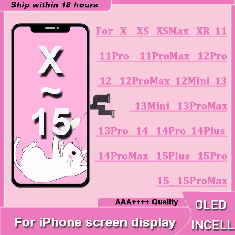OLED pre iPhone x xr xs max LCD Incell pre iPhone 11 12 pro Max 13 Mini 14 Pro Max