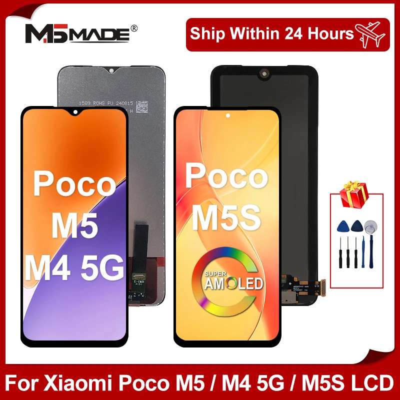 OLED pre Xiaomi Poco M5S LCD displej 2207117bpg Digitalizátor dotykovej obrazovky pre Poco M5 Display M4 5G LCD 22071219CG Montáž
