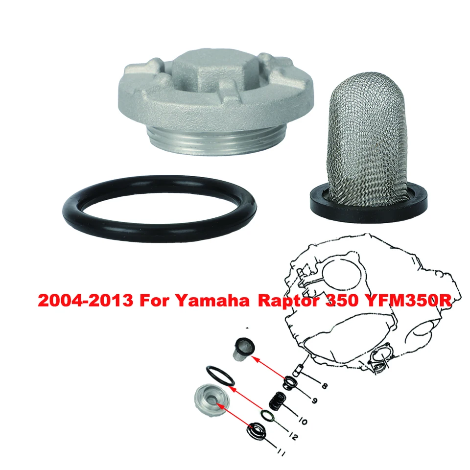 Olejové odtokové zástrčka O-Ring pre Yamaha Big Bear 350 400 Warrior Wolverine Raptor 350 YFM350R YFM350