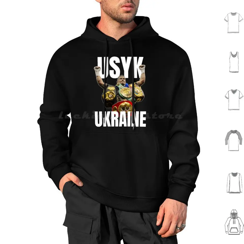 Oleksandr USYK, Boxing, Ukrajina, boxer, Alexander Uyk Hoodie Cotton Botton Long Ruckve Oledeksandr Uyk Uyk Oledeksandr Boxing