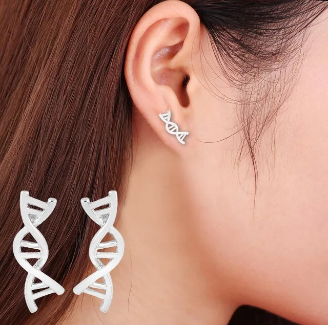 OLY2U NOVÝ MODE DAN DAN ŠPECKÁRSKÉ ZÁKLADY PRE ŽENY Chemické molekuly Ear Brincos 2024 DNA Science Stud Stud Boucle d'Oreille