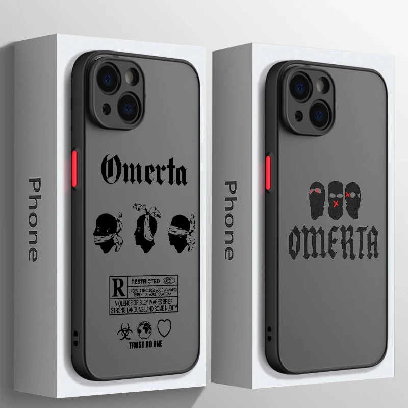 Omertas Maes Telefón pre iPhone 16 15 14 13 12 11 Mini Pro Max x xr xsmax 7 8 6 6s plus matný číry zadný kryt