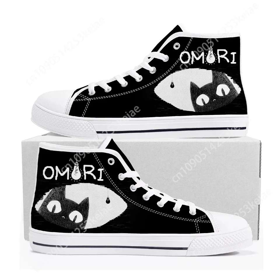 Omori High Top tenisky Horúca karikatúra Game Pánske dámske teenager vysokokvalitné módne plátno topánky Príležitostné prispôsobenie tenisky