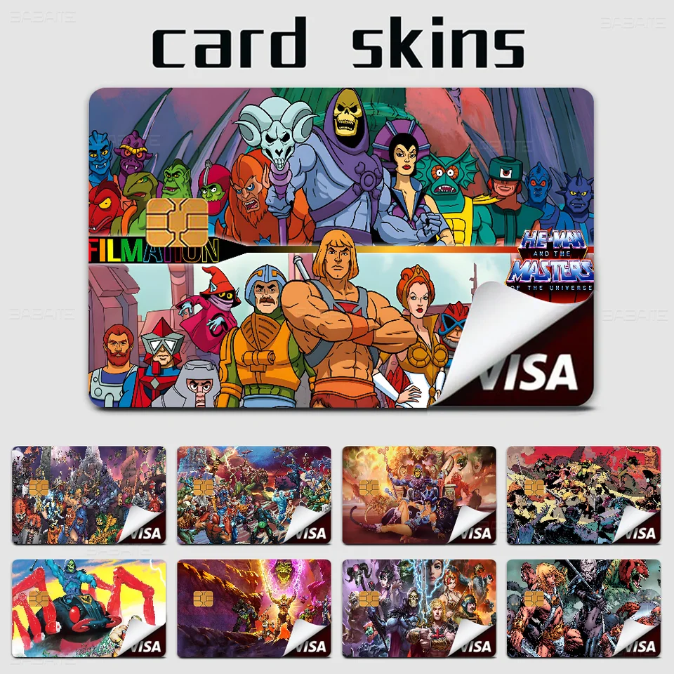 On muž Masters of Universe Anime Young Creidt Card DEBITOVÁ KARTA NÁKLADOVÁ PRÍRUČKA PREDNÁ TAPA PRE SMALL BIG BIG CHIP No Chip