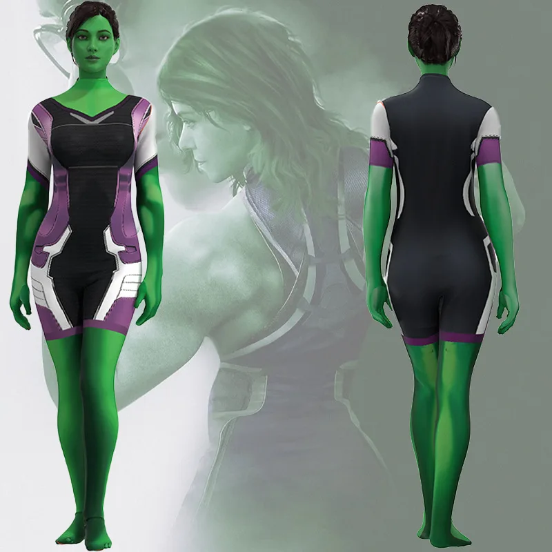 Ona Hulk kostým ženy cosplay skrinkany Sexy ženský superhrdina kostým zentai oblek pre dospelých pre dospelých