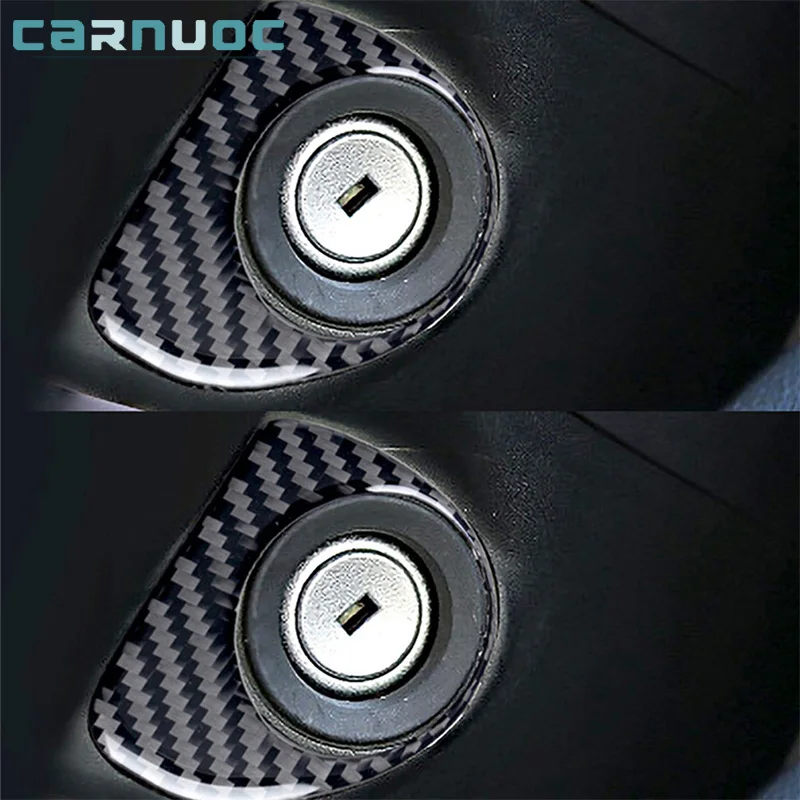 One-Touch Start Ignition Ring Tink pre Ford F-150 F150 2017 2018 2019 Nálepky z uhlíkových vlákien Interiérové ​​dekoratívne doplnky