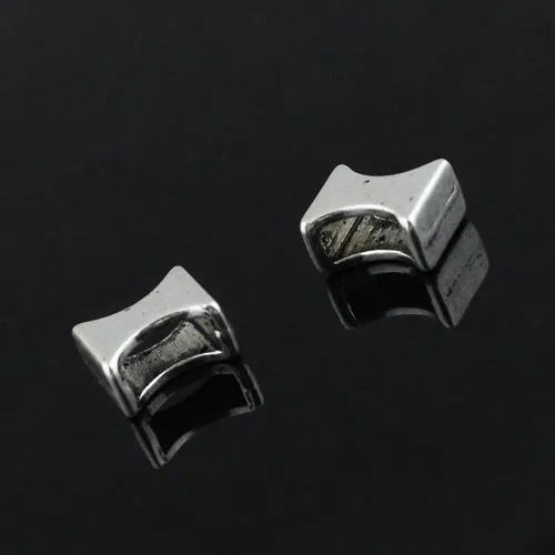 Onebeading Fit: 6x3mm Slider Plochová trubica uzol pre náramok náhrdelníkových korálikov hodiniek reťaz DIY Veľkosť príslušenstva: 9x7mm 50ks K04314