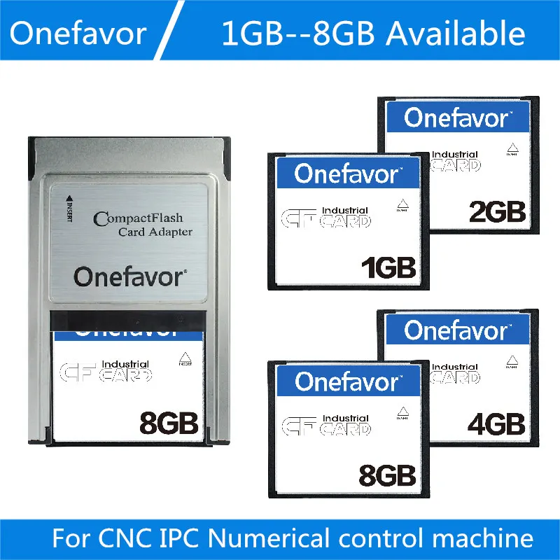 OneFavor Compact Flash CF karta do adaptéra PCMCIA 1 GB 2 GB 4 GB 8 GB Pamäťová karta pre CNC IPC Numerical Control Achtroj