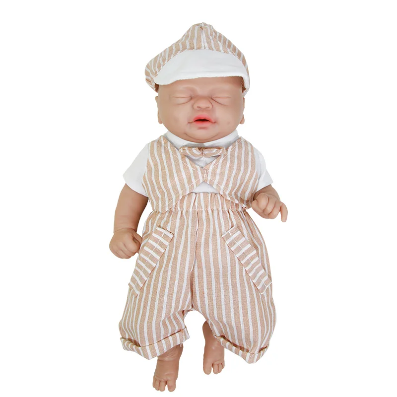 OneFeng 1535 Celotelové silikónové Reborn Doll Realistické detské hračky s oblečením pre deti vianočný darček 35 cm 1,6 kg 100%