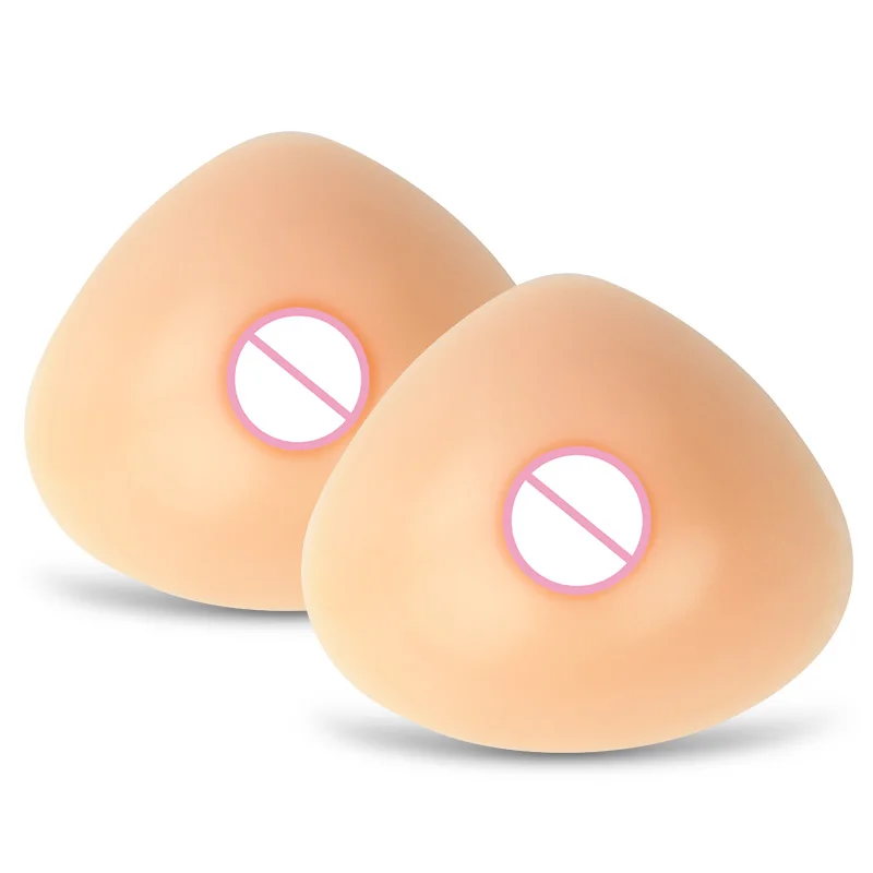 OneFeng Hot Predaj mäkkých silikónových falošných prsníkov Realistické sexy prsia tvar trojuholníka pre crossdresser 400-1600G/pár