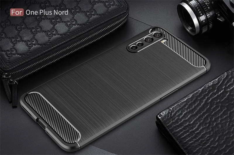 OnePlus Nord AC2001 AC2003 puzdro Kryt zubného vlákna Silicon TPU pre puzdro OnePlus 8 Nord 1+Nord Shock odolný voči krytom krytia