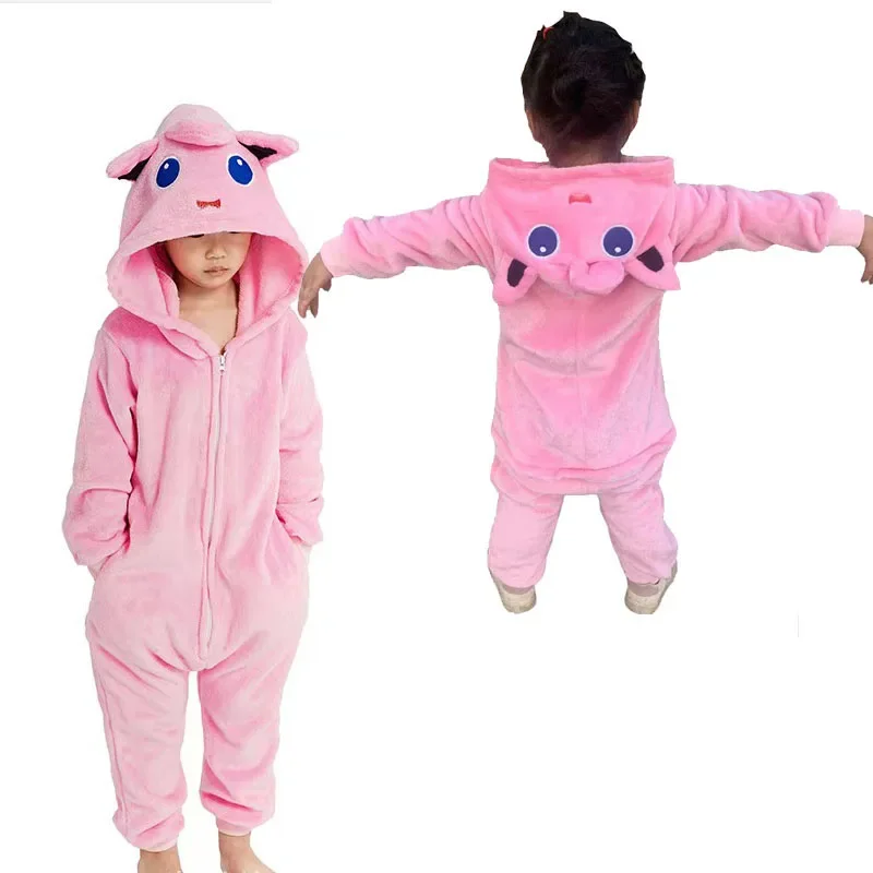 Onesie for Kids Cosplay kostýmy deti jigglypuff pyžamy jednodielne pijamy vianočné plné telo plačivo halloween novoročné darček
