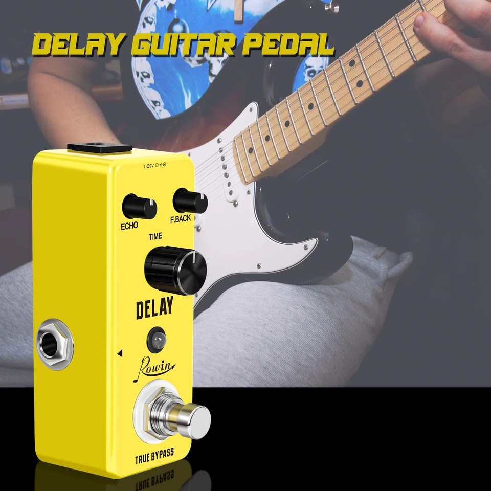 Oneskorenie analógového obvodu Rowin, čistý, hladký hlasový tón, zvuk vintage oneskorenia, elektrické gitarové diely