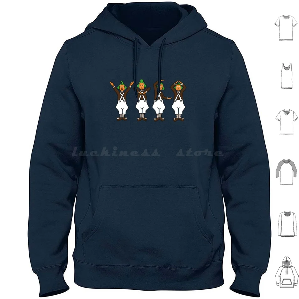 Oompa loompa ymca hoodie bavlna s dlhým rukávom oompa loompa ymca charlie a čokoládová továreň Disco Dance Roald Dahl Funny