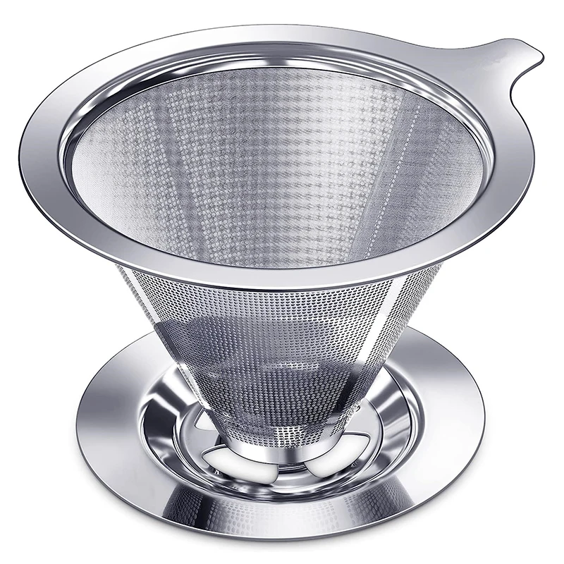 Opakovane použiteľné nalievanie na kávu Káza z nehrdzavejúcej ocele Single Cope Coffee Maker 1-4 šálky bez papiera JT204