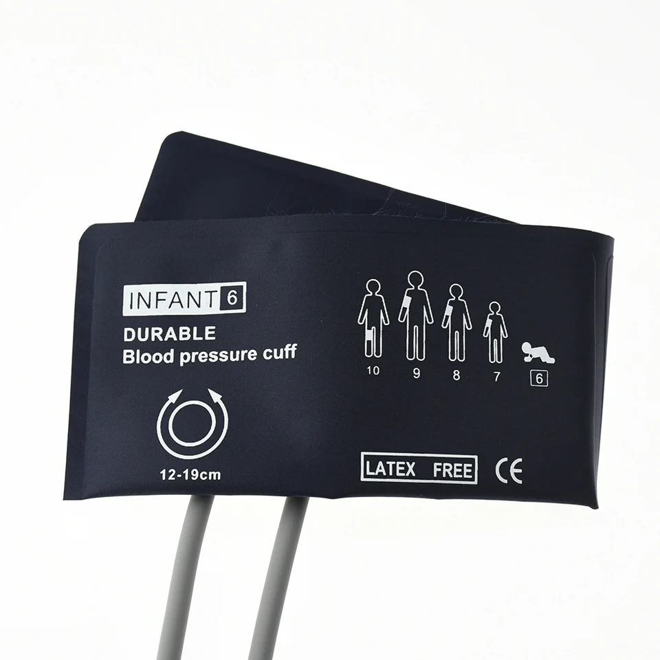 Opakovane použiteľný neinvazívny krvný tlak NIBP CUFF Dvojitá hadica, nylonový kompozitný materiál, pre monitor pacienta s dvoma trubicami