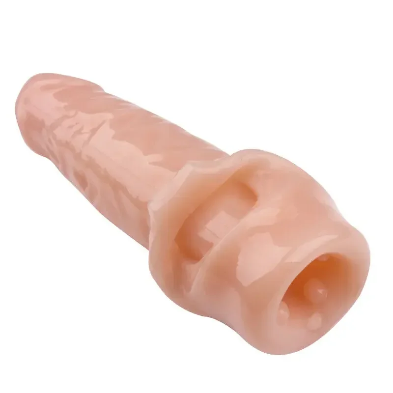 Opakovane použiteľný veľký penis rukávový penis predlžovač silikónového kondómu kohút predlžovanie vtáka Zvlášť Oneskorené hračky ejakulácie sexuálnych hračiek pre mužov