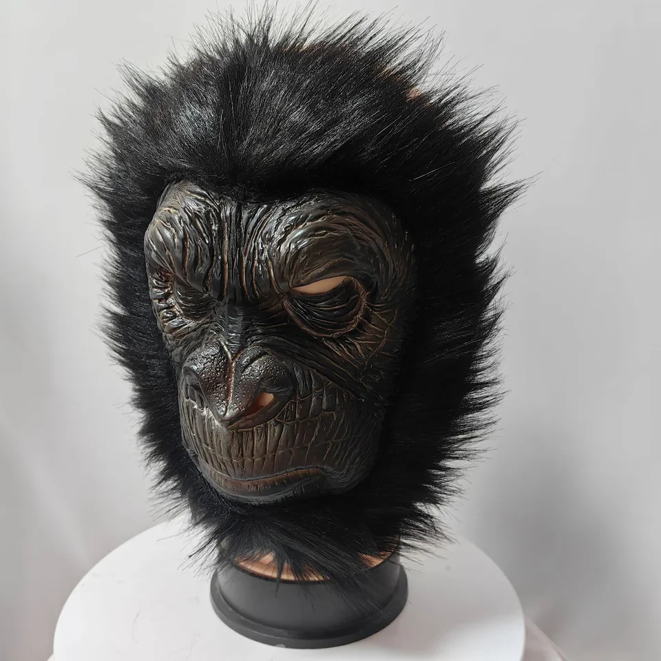 Opičie tvárové oblečenie King Kong Monkey Masks Halloween šimpanz Funny Animal Head Cosplay Headar Party Masquerade kostýmy rekvizity