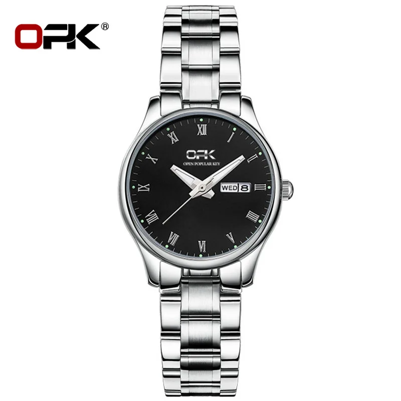 Opk Brand Watches Hot Double Calendar Quartz Dámske hodinky Dámske hodinky