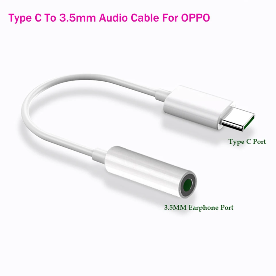 OPPO USB Typ C do 3,5 mm 3 5 mm Jack Jack Audio Adapter slúchadlá slúchadlá AUX AUX pre OPPO Nájdite X5 Pro Reno 7 8 Pro Realme GT NEO 3