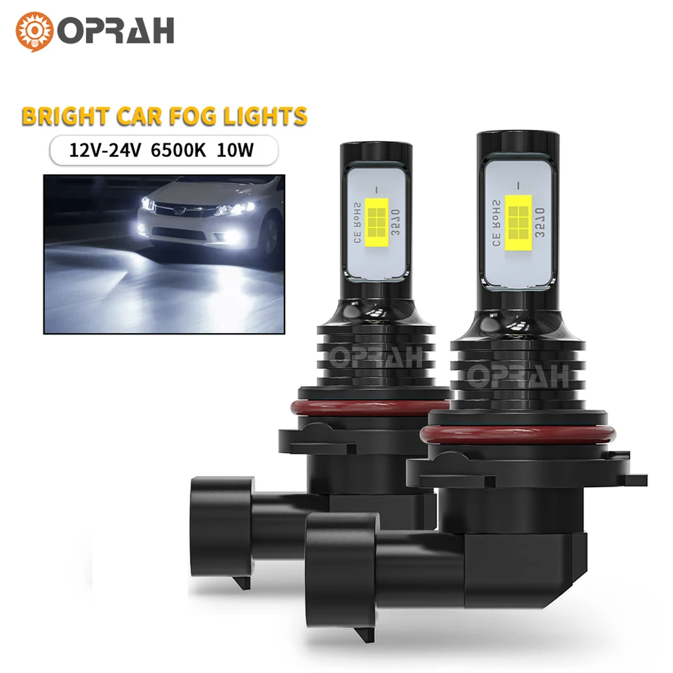 OPRAH 2PCS Super Bright H7 LED žiarovky LED svetlometov H1 H3 H11 9005/HB3 9006/HB4 880 881 H27 H27 LED FOG LIVETS CSP 3570 2SMD CANBUS 12V 12V