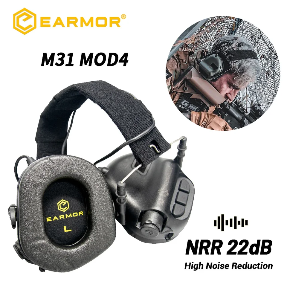 Opsmen Earmor M31 Mod4 Tactické slúchadlá hluku, ktoré potláčajú uchy