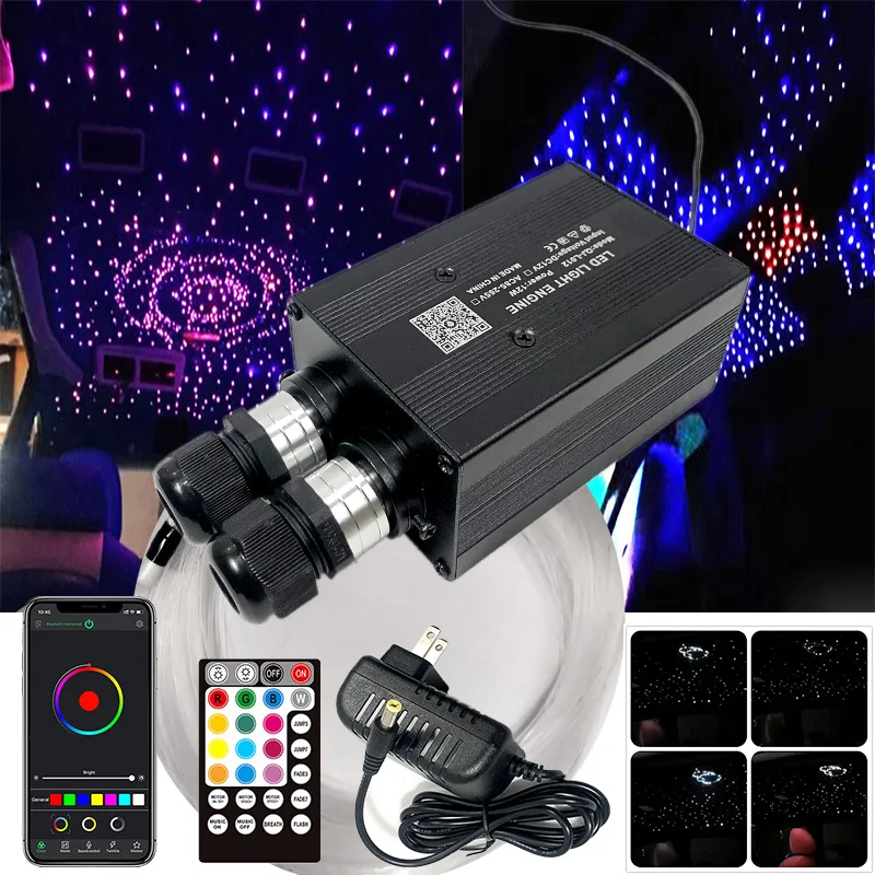 Optické osvetlenie inteligentná aplikácia Twinkle Fiber Motor RF RF hlasový ovládací kábel Optický kábel hviezdny efekt Strop s dvojitými hlavami Lights Light Key
