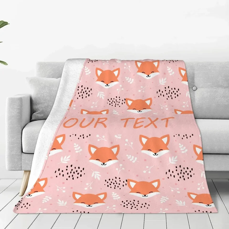 Orange Foxova prikrývka, personalizované prikrývky pre deti pre deti pre deti