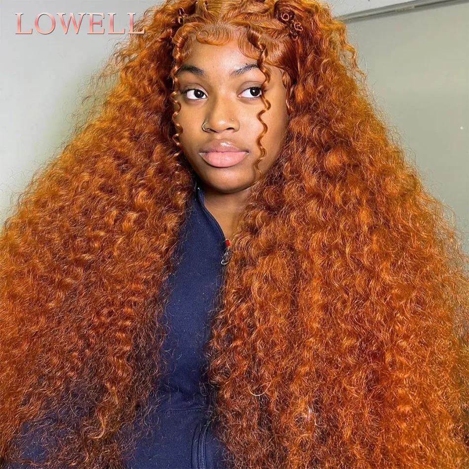 Orange Ginger Lace predná parochňa ľudské vlasy pre ženy 13x4 13x6 Deep Wave Curly Lace Lace čelná parochňa farebná čipka predná parochňa