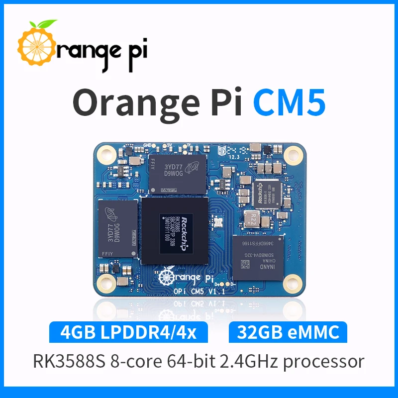 ORANGE PI CM5 4 GB RAM 32 GB EMMC DDR4 ROCKCHIP RK3588S Vývojový modul 5 WIFI Bluetooth BLE ORANGEPI CM5 Core Development Board