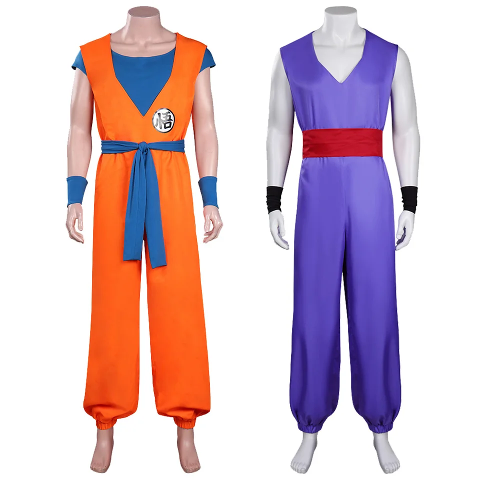 Orange Purple syn cosplay goku kostým anime super hrdina Fantasie combanyplay roleplay halloween mask Masguise oblečenie dospelých outfity