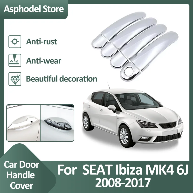Orchný kryt na kľučku vozidla pre sedadlo Ibiza Mk4 6J 2008 ~ 2017 Anti-Rust Atuo Exteriér Ochranné dekorácie príslušenstvo Scraps Scr Scraper