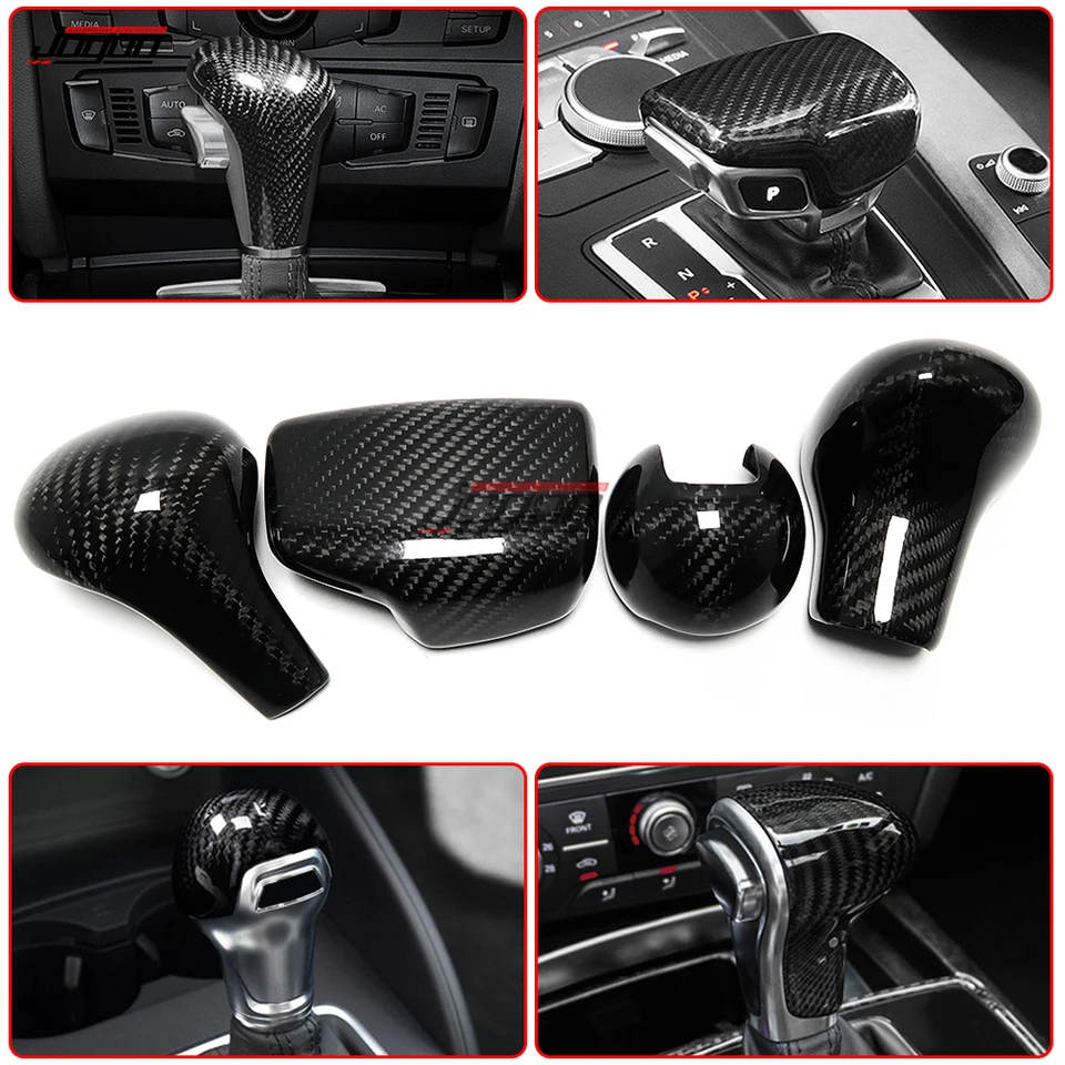 Orezanie krytu gombíkov pre radovník pre Audi A3 8Y A4 Allroad B7 B8 B9 A5 Q5 S5 Sportback A6 S6 A7 S7 Q5 Q7 C7 Knob uhlíkových vlákien