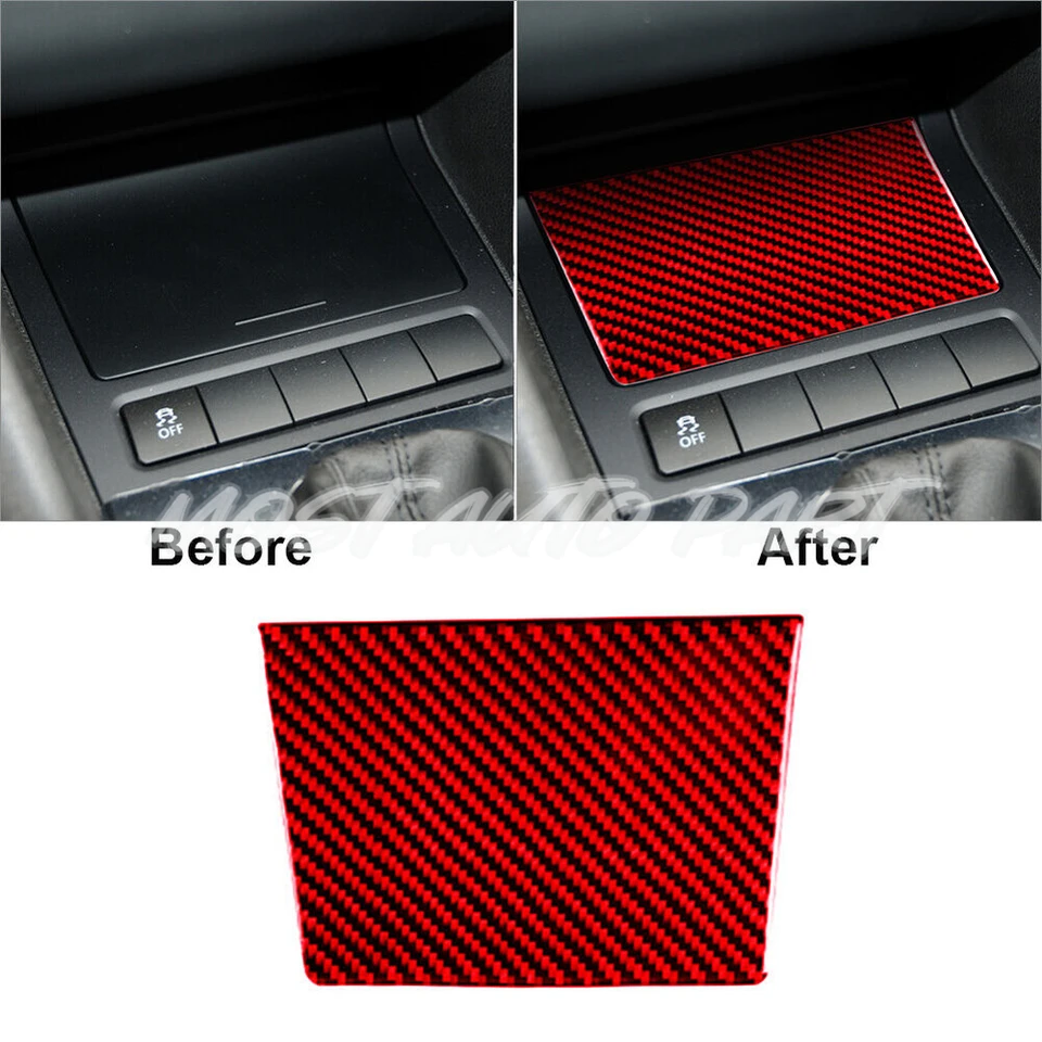 Orezanie krytu popolníkového panela pre vnútorné centrum z uhlíkových vlákien pre golf v Volkswagen VW 6 MK6 GTI 2008-2012 1pcs （2 Farba）