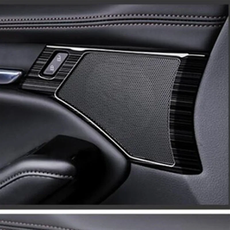 Orezanie nálepiek s interiérom automobilu pre Mazda 3 v roku 2019 2020, nehrdzavejúca oceľ, 2ks