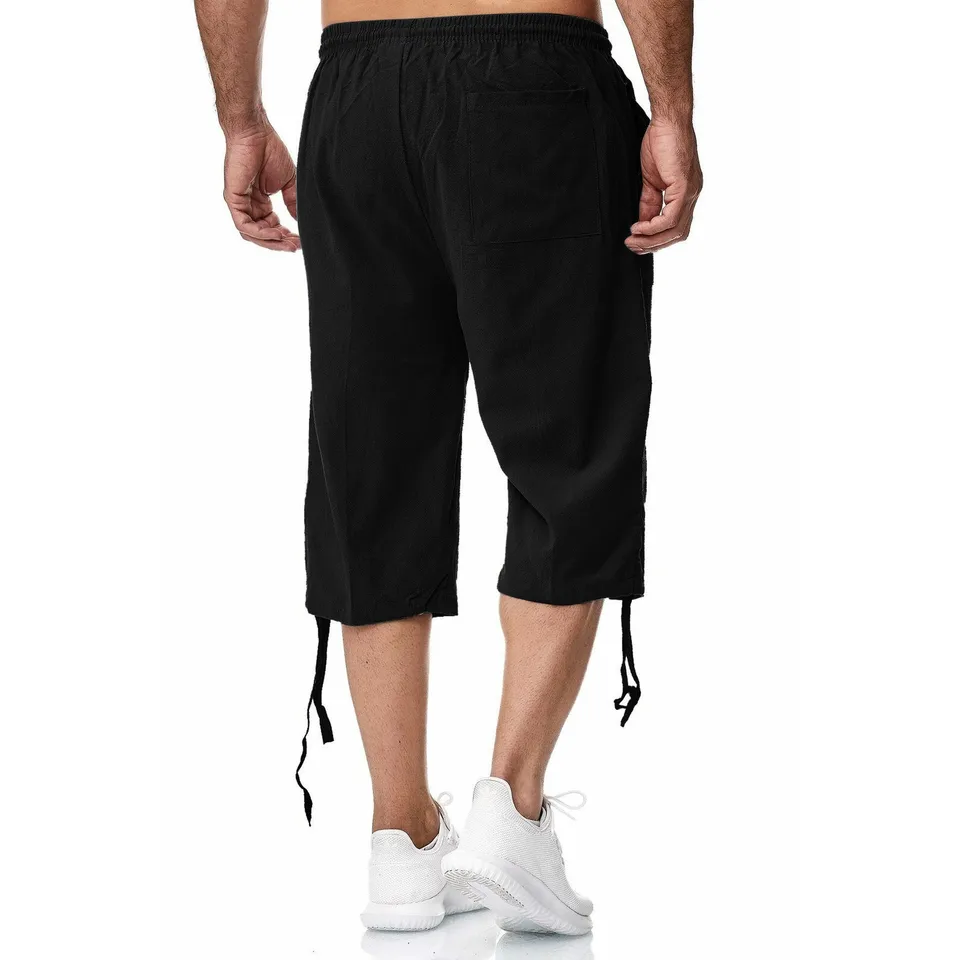 Orezané nohavice Letné joggingové nohavice Nohavice pánske praky Pánske nohavice bavlnené športové pánske nohavice vysoké tepláky Men Pants Muži muži