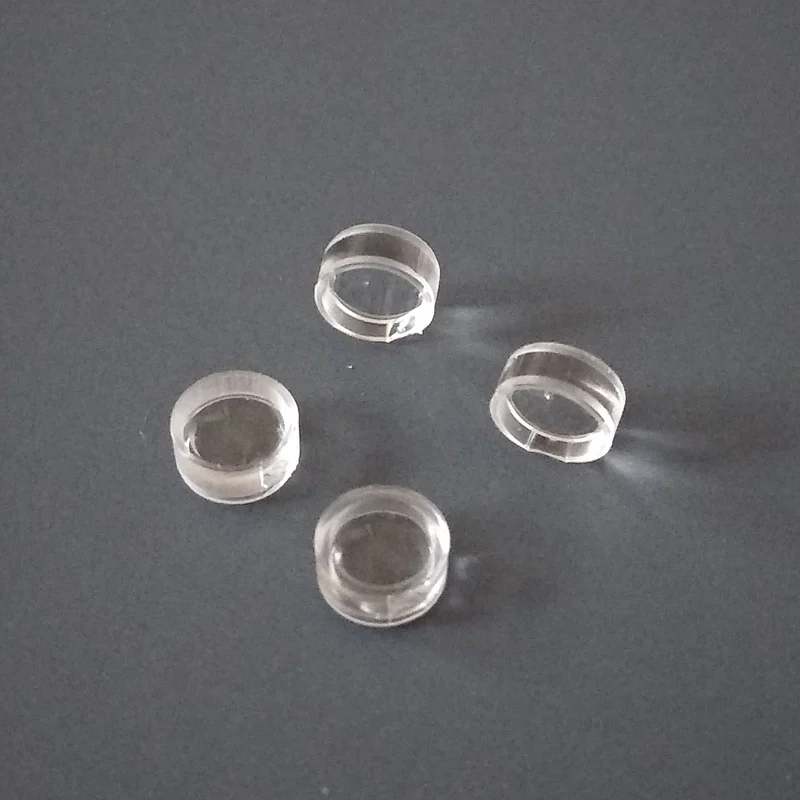 #ORG-5 Vysoko kvalitné laserové zaostrené objektív, bodové objektív, veľkosť 5x2,3 mm, ohnisková vzdialenosť 4,8 mm, čistý povrch, materiály PMMA