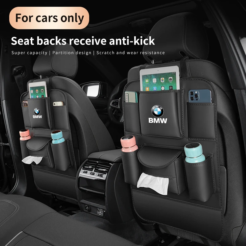 Organizátor autosedačky Organizátor sedadla Zadný vrecko Zadná antikicková podložka pre anti-oblečenie pre BMW X1 X3 X5 X7 E39 E46 E60 E90 F10 F20 F30 F01 F15 G30